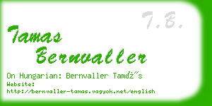 tamas bernvaller business card